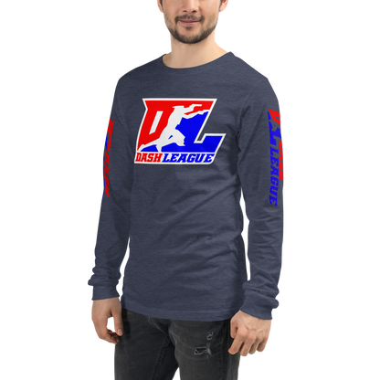 Long Sleeve Shirt Color with White Outline DL Logo (Front+Sleeves)