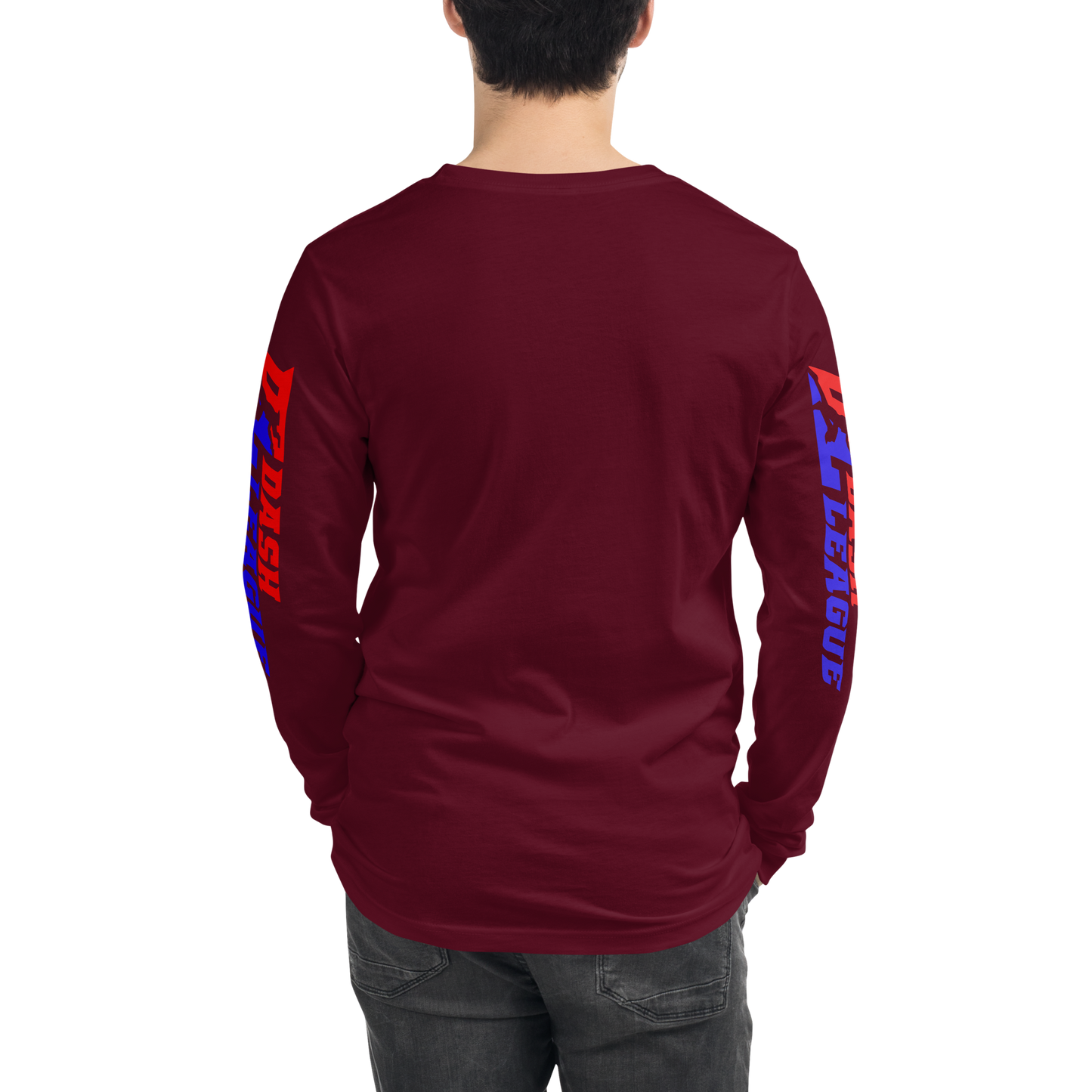 Long Sleeve Shirt Color with White Outline DL Logo (Front+Sleeves)