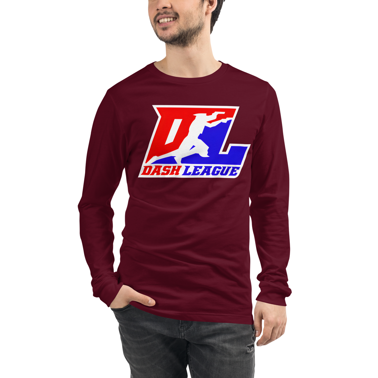 Long Sleeve Shirt Color with White Outline DL Logo (Front+Back)