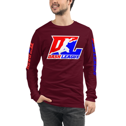 Long Sleeve Shirt Color with White Outline DL Logo (Front+Sleeves)