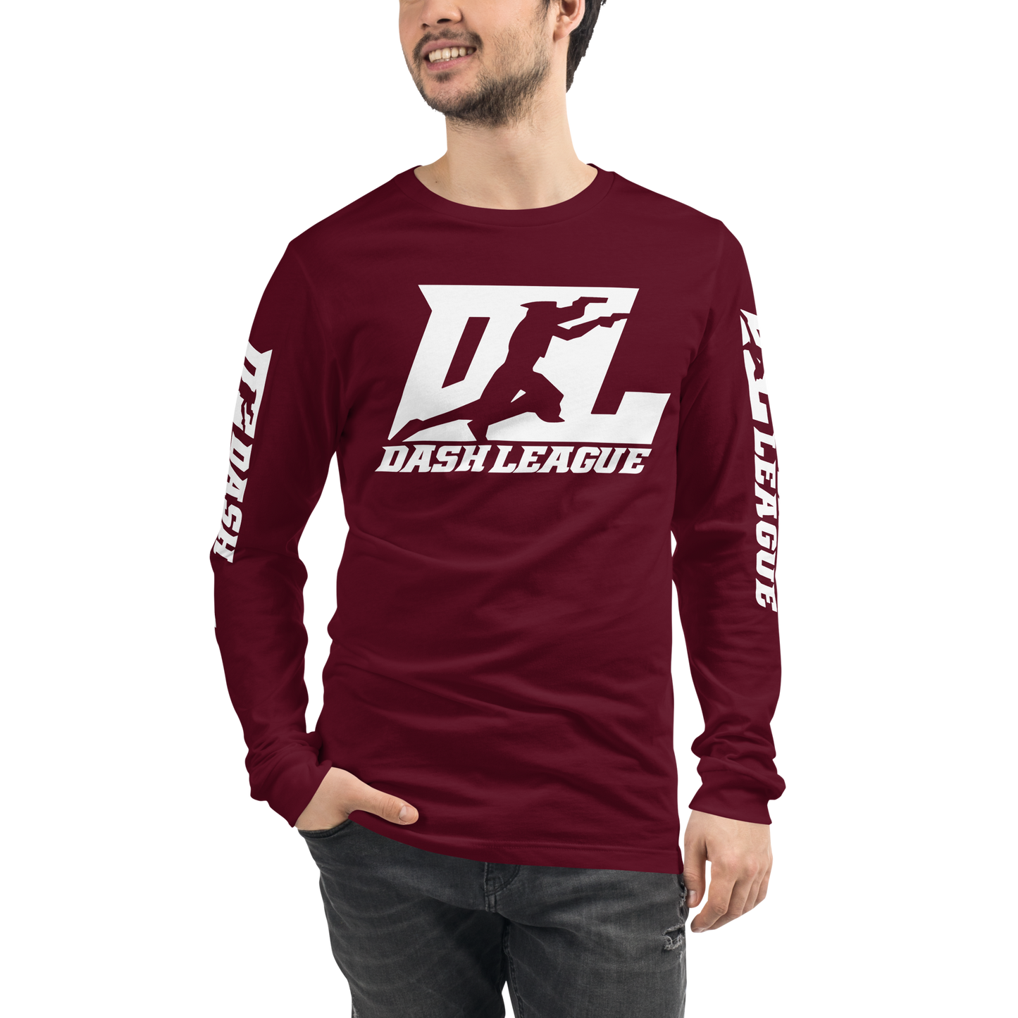 Long Sleeve Shirt White DL Logo (Front+Sleeves)