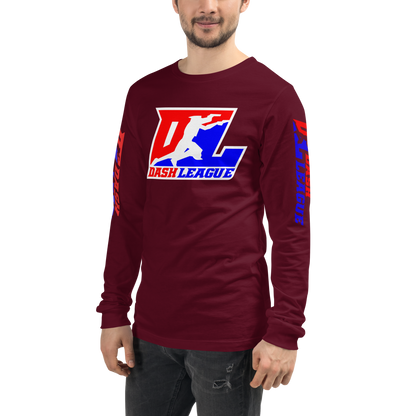 Long Sleeve Shirt Color with White Outline DL Logo (Front+Sleeves)