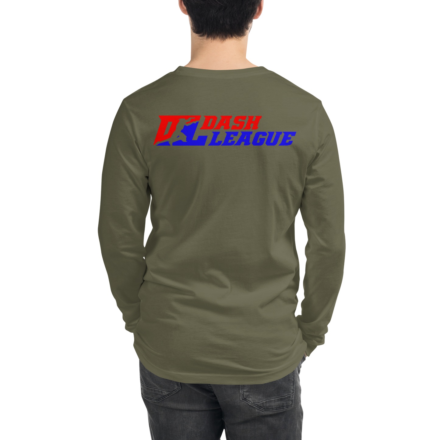 Long Sleeve Shirt Color with White Outline DL Logo (Front+Back)