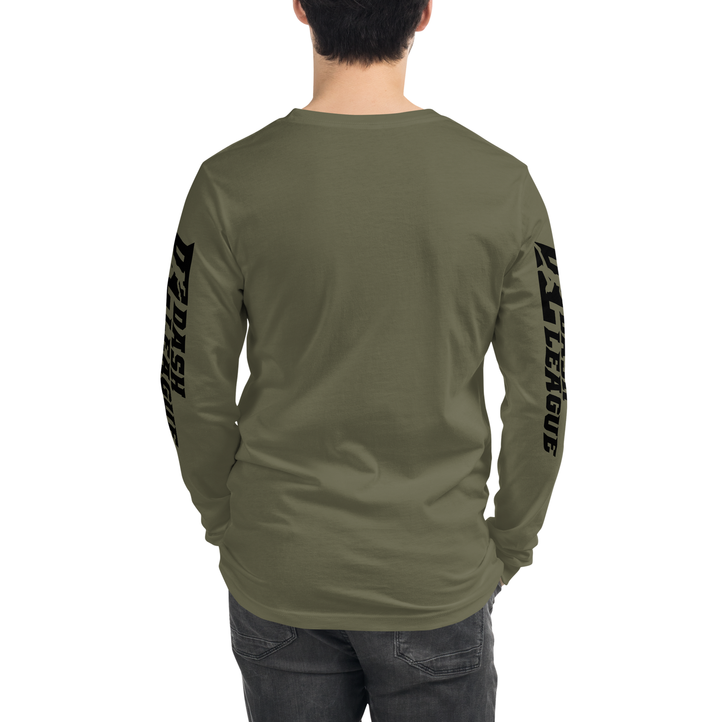 Long Sleeve Shirt Black Outline DL Logo (Front+Sleeves)