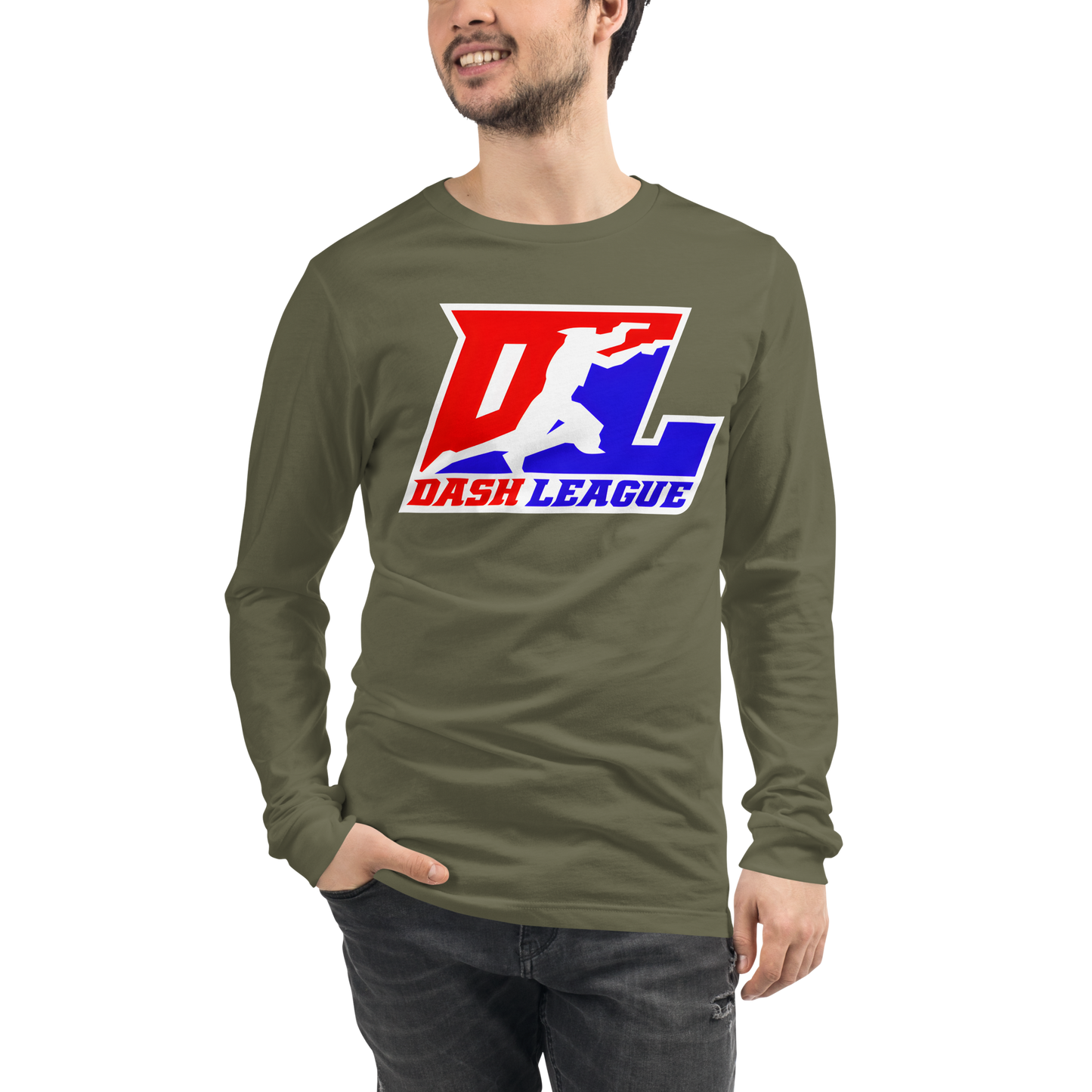 Long Sleeve Shirt Color with White Outline DL Logo (Front+Back)