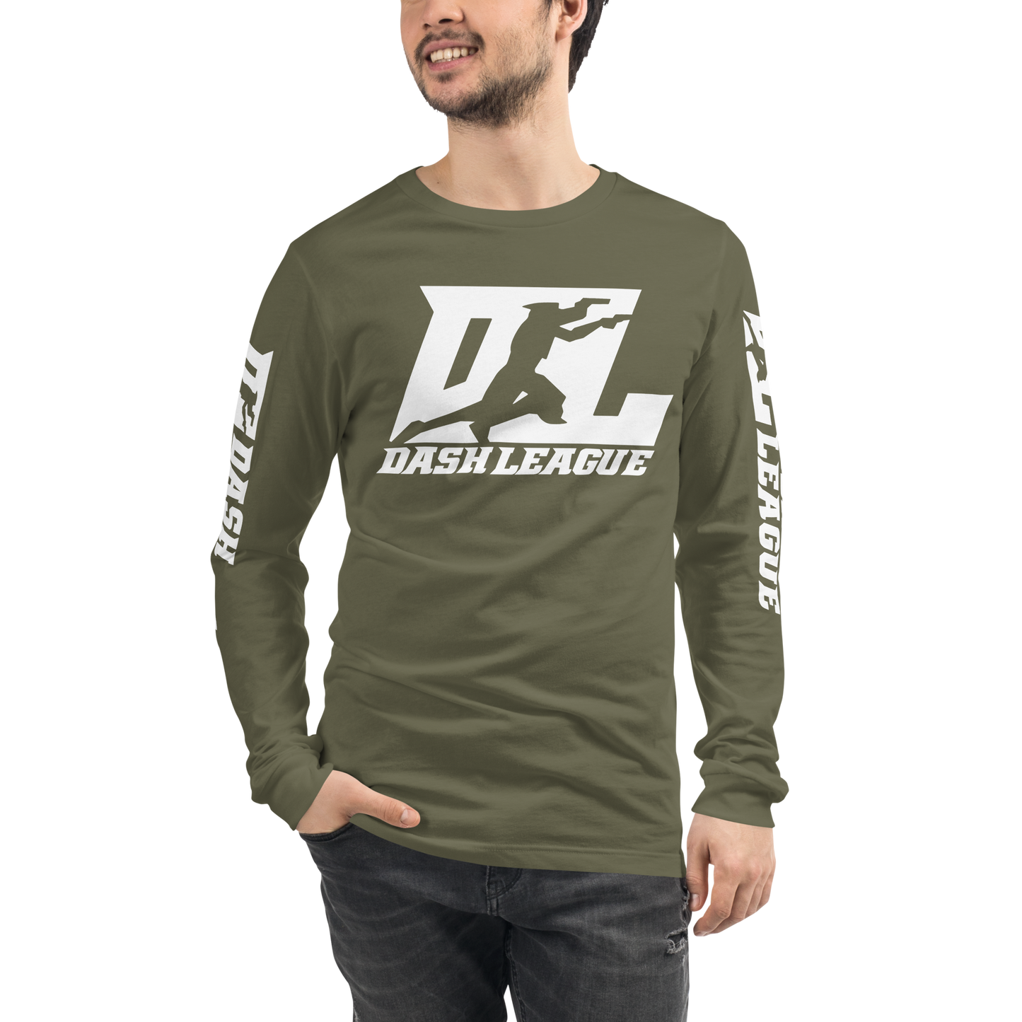 Long Sleeve Shirt White DL Logo (Front+Sleeves)