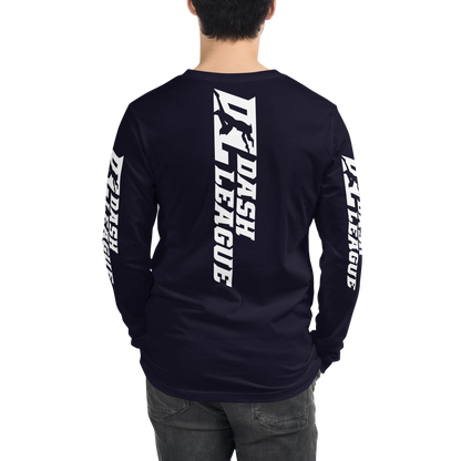 Long Sleeve Shirt White Wide DL Logo (Front+Back+Sleeves)