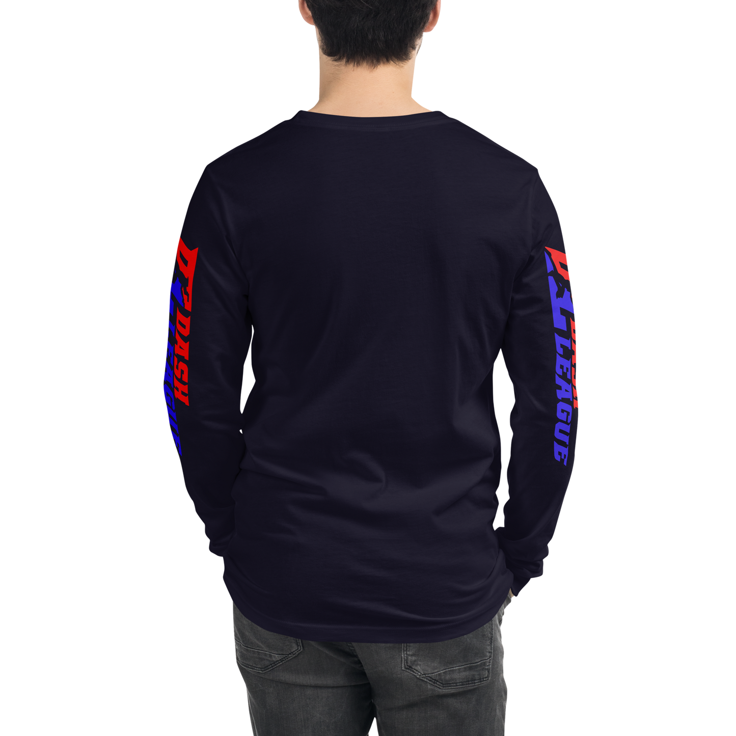 Long Sleeve Shirt Color with White Outline DL Logo (Front+Sleeves)