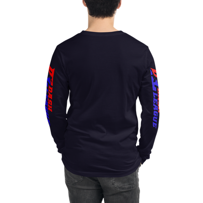 Long Sleeve Shirt Color with White Outline DL Logo (Front+Sleeves)