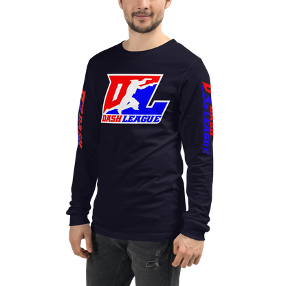 Long Sleeve Shirt Color with White Outline DL Logo (Front+Sleeves)