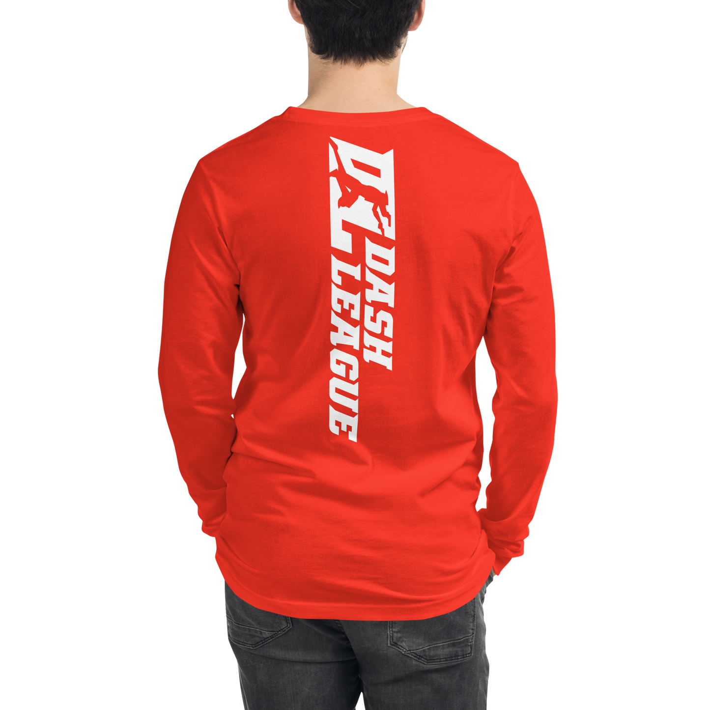 Long Sleeve Shirt White Wide DL Logo (Front+Back)