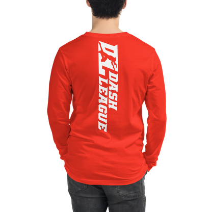 Long Sleeve Shirt White Wide DL Logo (Front+Back)