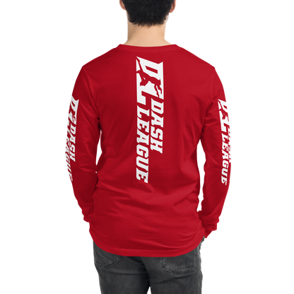 Long Sleeve Shirt White Wide DL Logo (Front+Back+Sleeves)