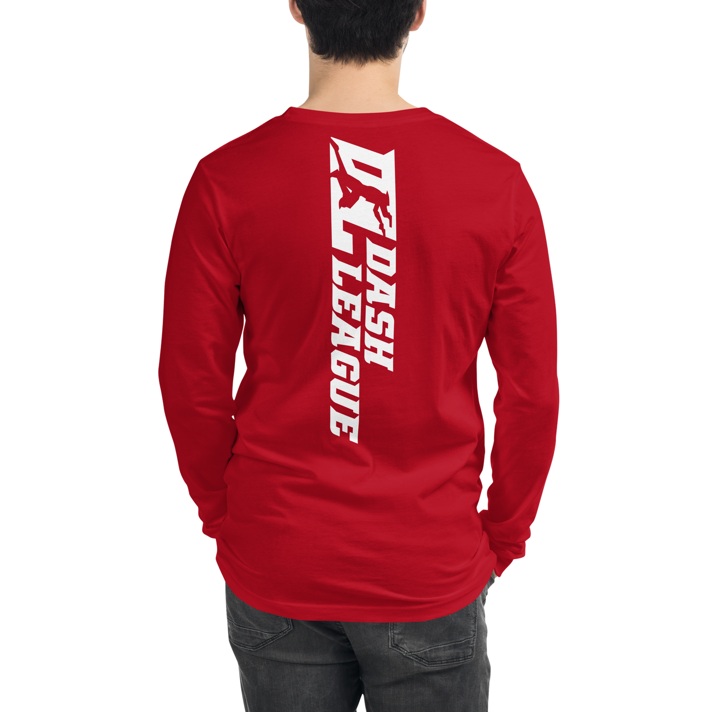 Long Sleeve Shirt White Wide DL Logo (Front+Back)