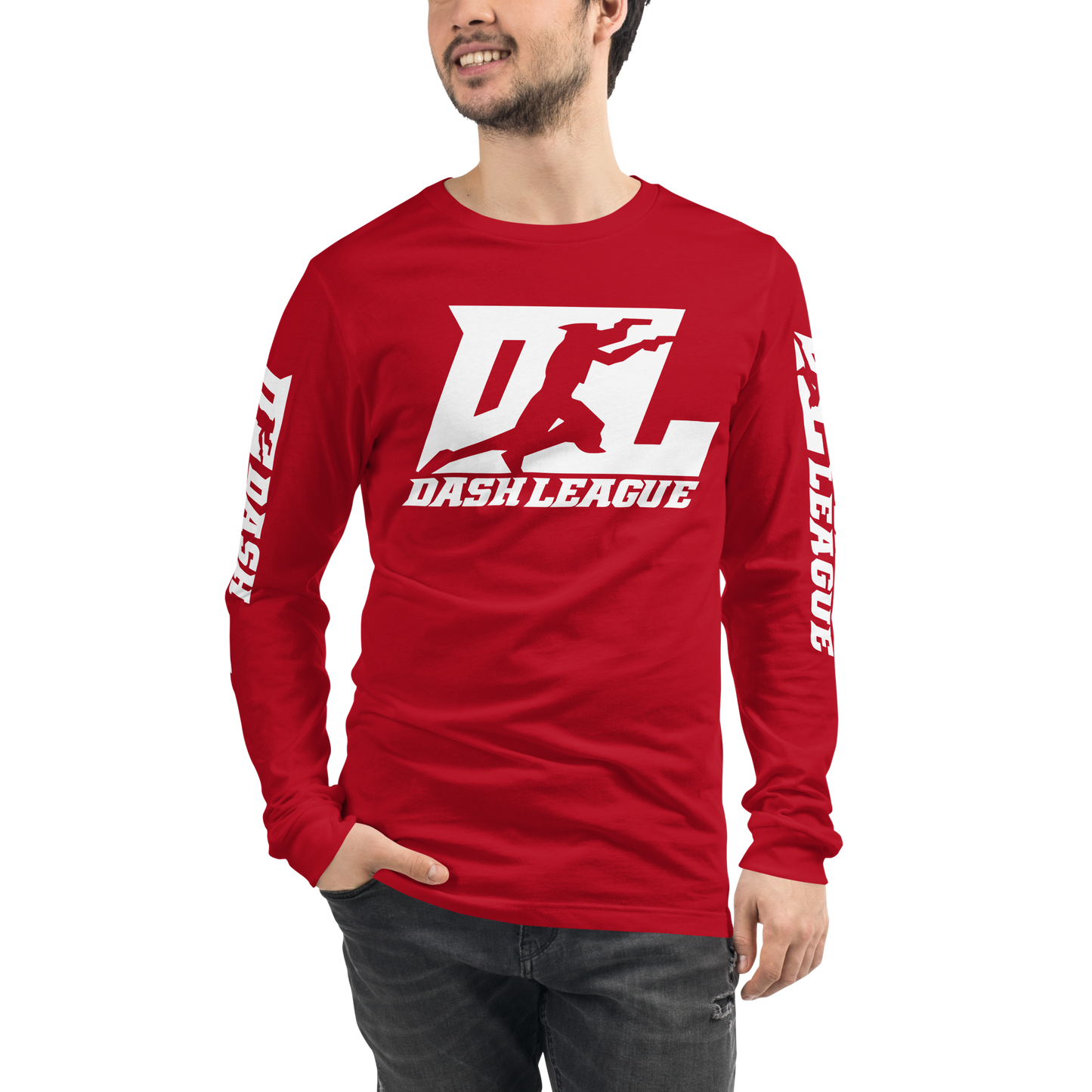 Long Sleeve Shirt White DL Logo (Front+Sleeves)