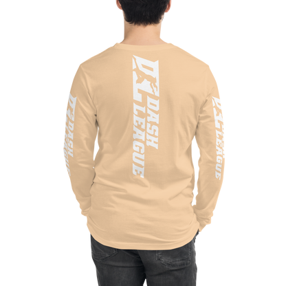 Long Sleeve Shirt White Wide DL Logo (Front+Back+Sleeves)