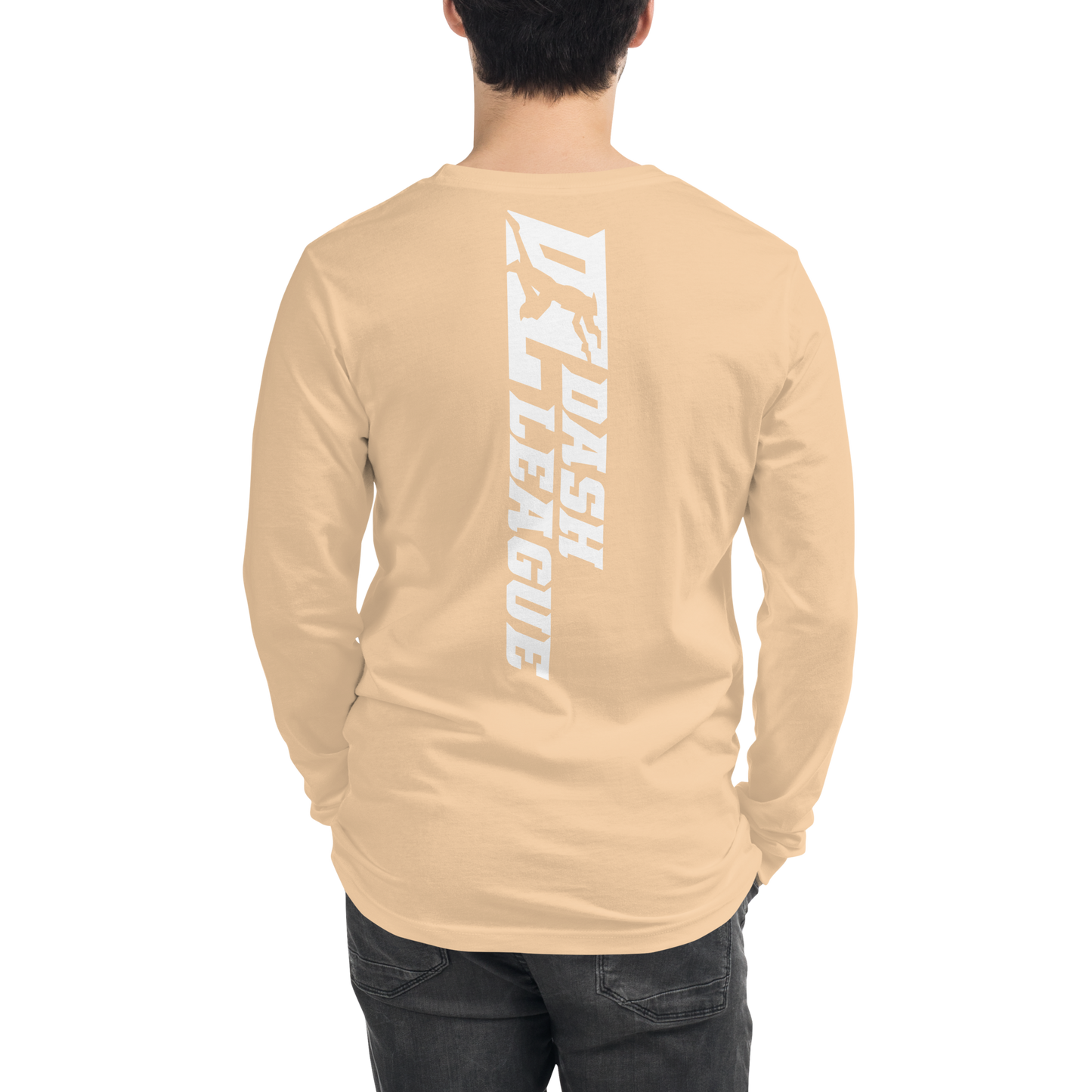 Long Sleeve Shirt White Wide DL Logo (Front+Back)