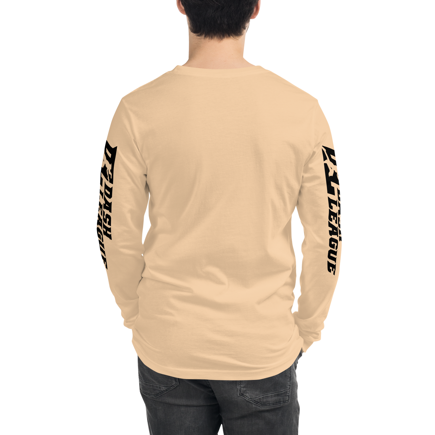 Long Sleeve Shirt Black Outline DL Logo (Front+Sleeves)