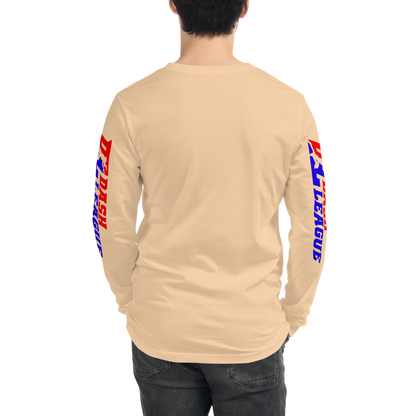 Long Sleeve Shirt Color with White Outline DL Logo (Front+Sleeves)