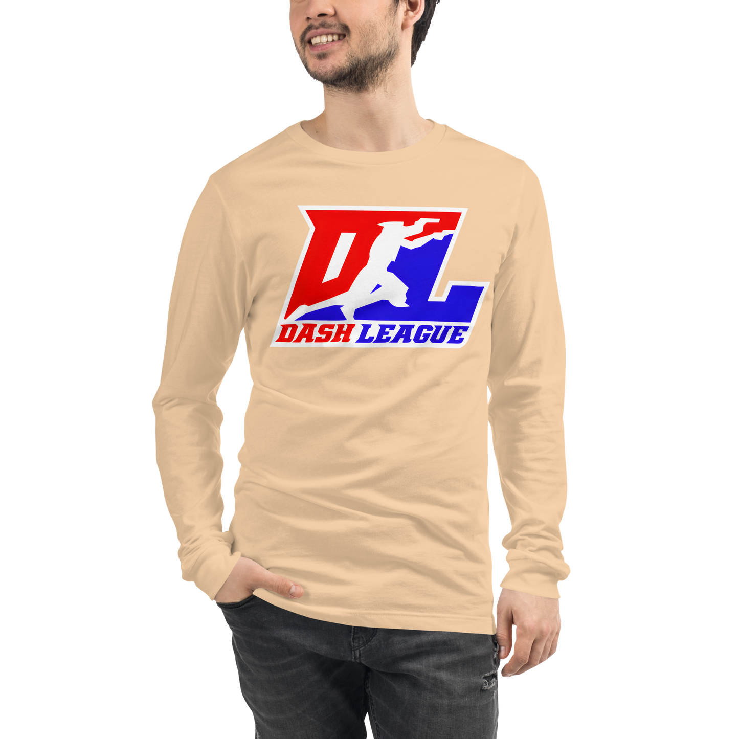 Long Sleeve Shirt Color with White Outline DL Logo (Front+Back)