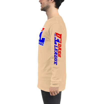 Long Sleeve Shirt Color with White Outline DL Logo (Front+Sleeves)