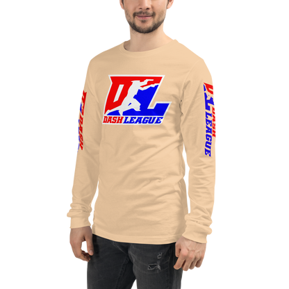 Long Sleeve Shirt Color with White Outline DL Logo (Front+Sleeves)