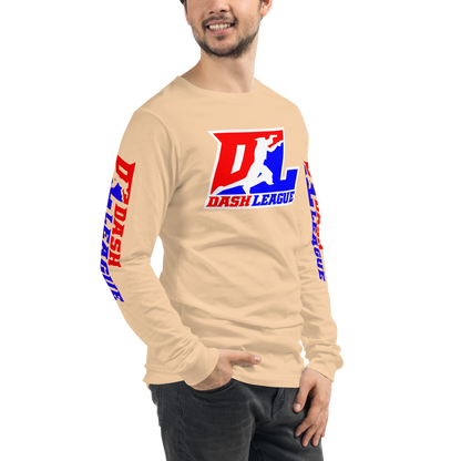 Long Sleeve Shirt Color with White Outline DL Logo (Front+Sleeves)