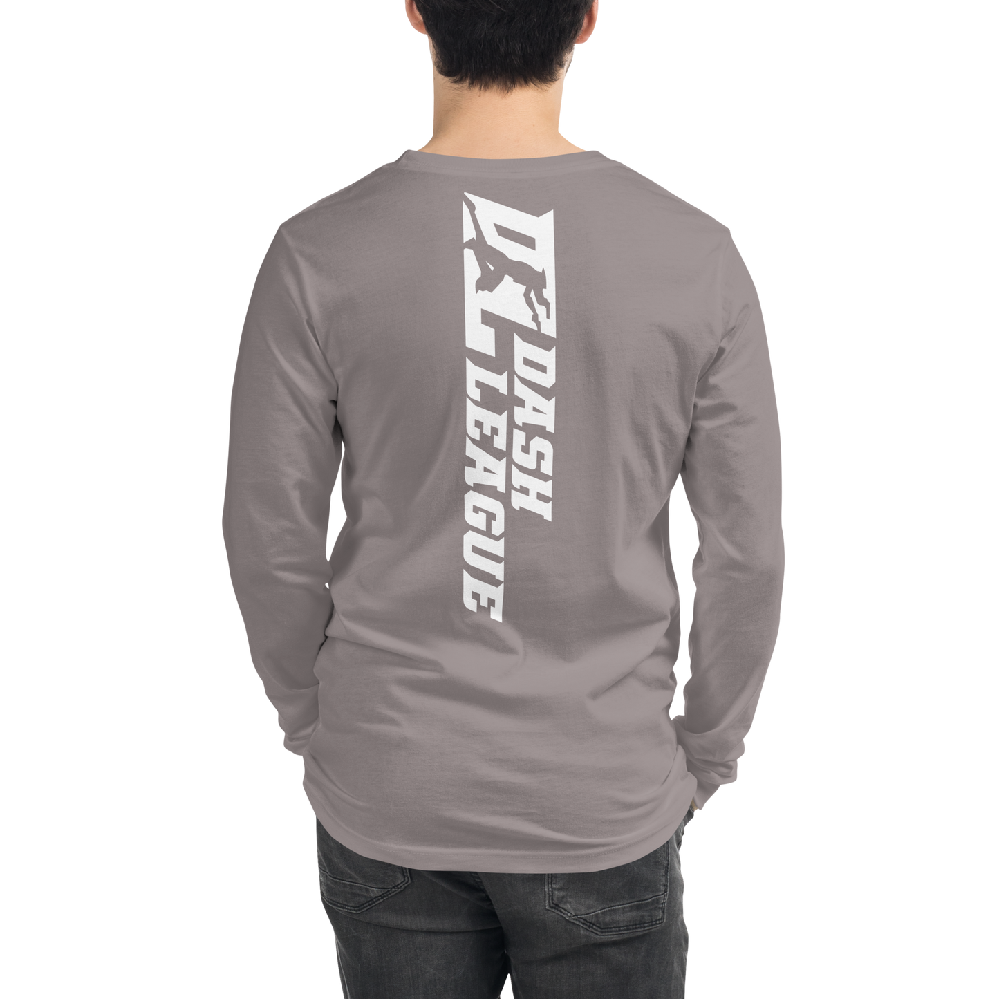 Long Sleeve Shirt White Wide DL Logo (Front+Back)