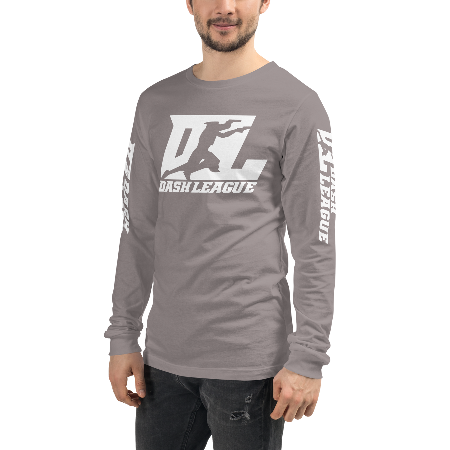 Long Sleeve Shirt White DL Logo (Front+Sleeves)