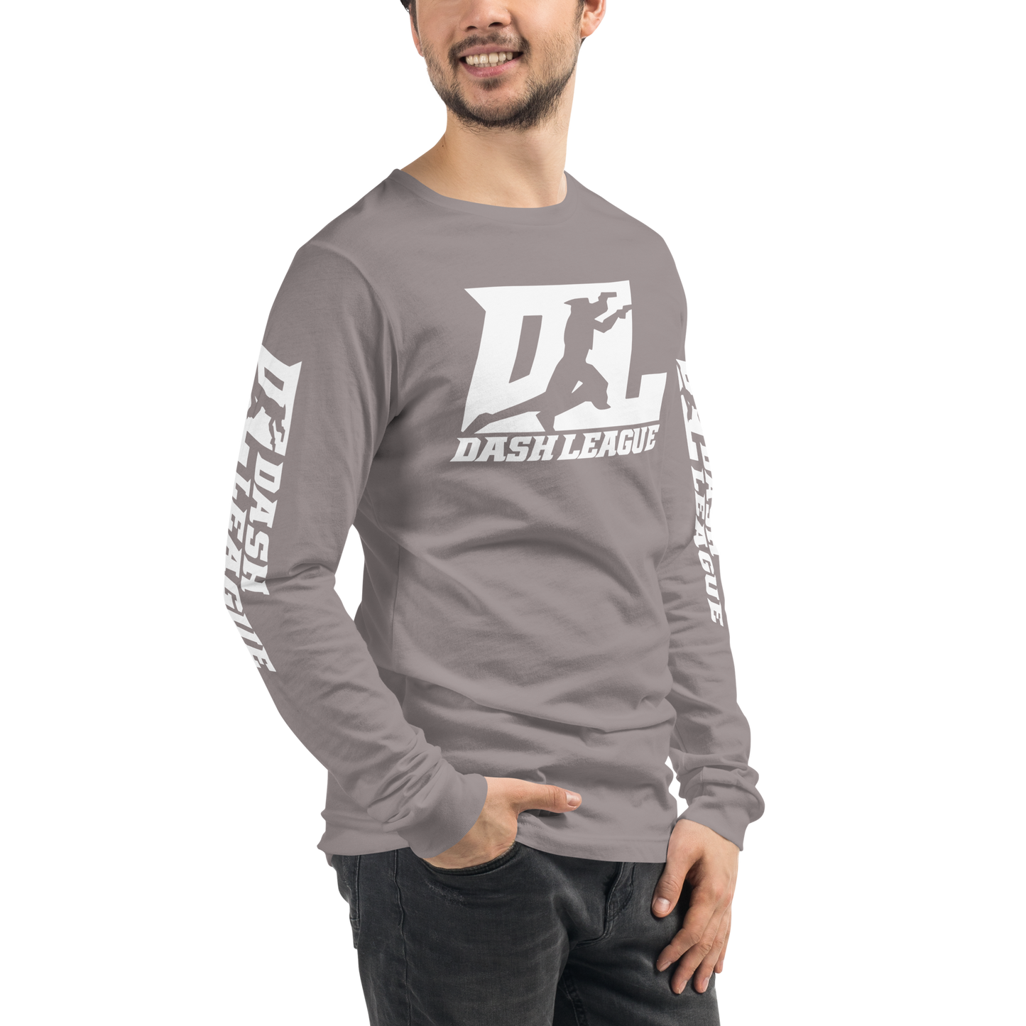 Long Sleeve Shirt White DL Logo (Front+Sleeves)