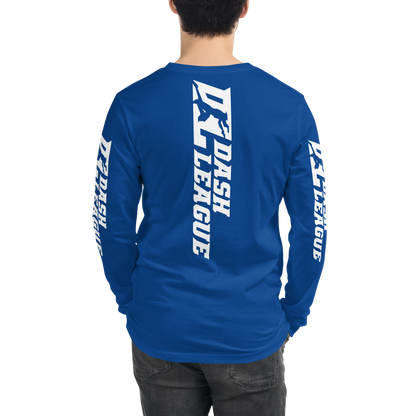 Long Sleeve Shirt White Wide DL Logo (Front+Back+Sleeves)