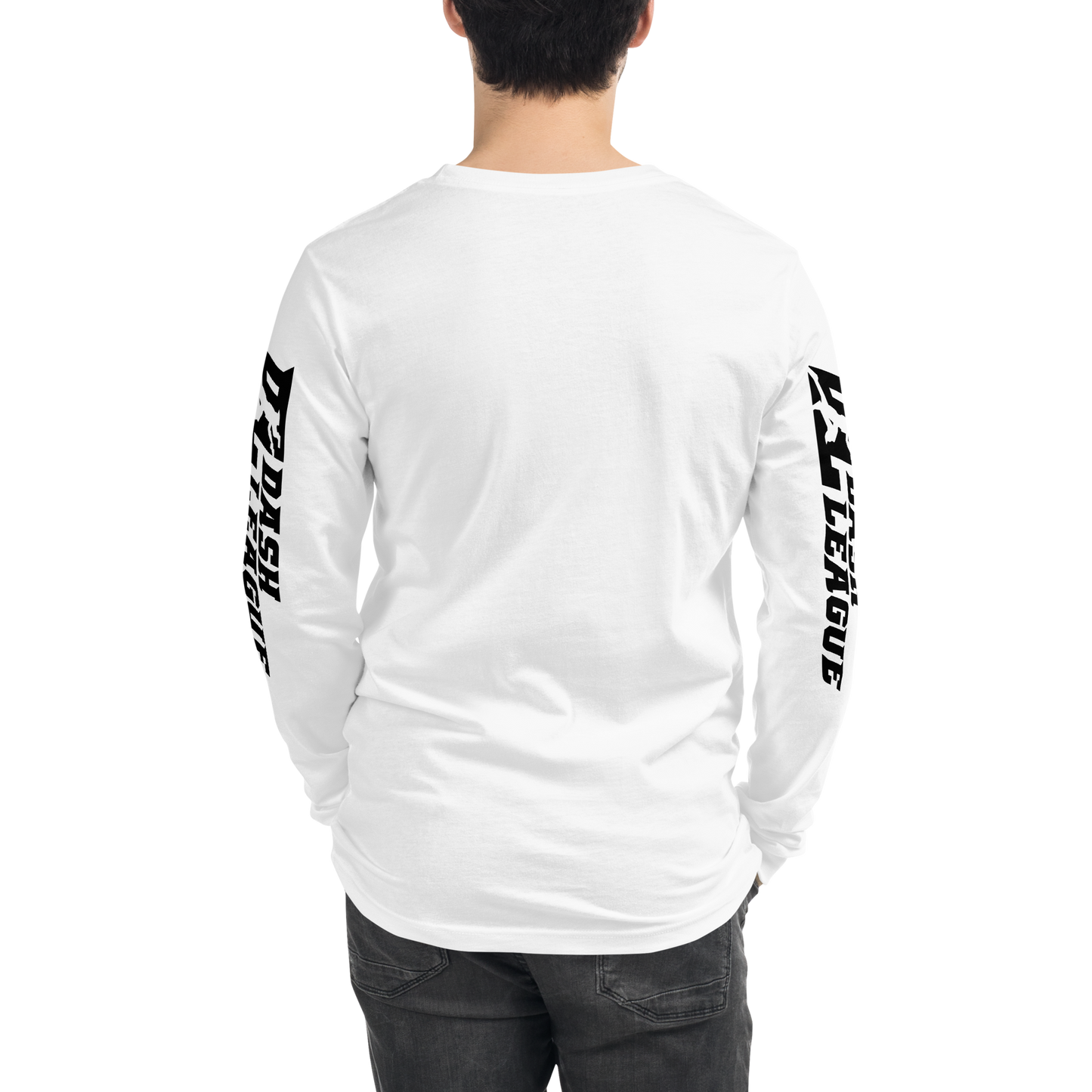 Long Sleeve Shirt Black Outline DL Logo (Front+Sleeves)