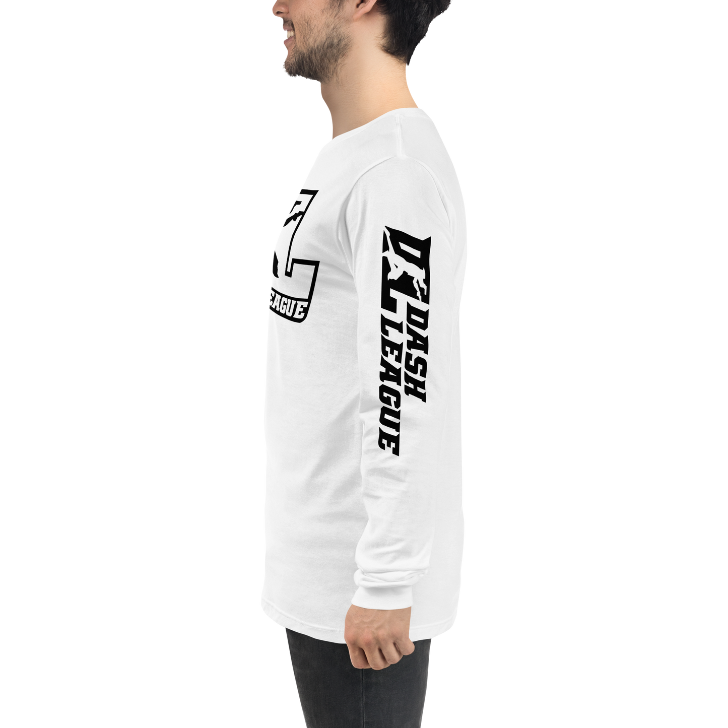 Long Sleeve Shirt Black Outline DL Logo (Front+Sleeves)