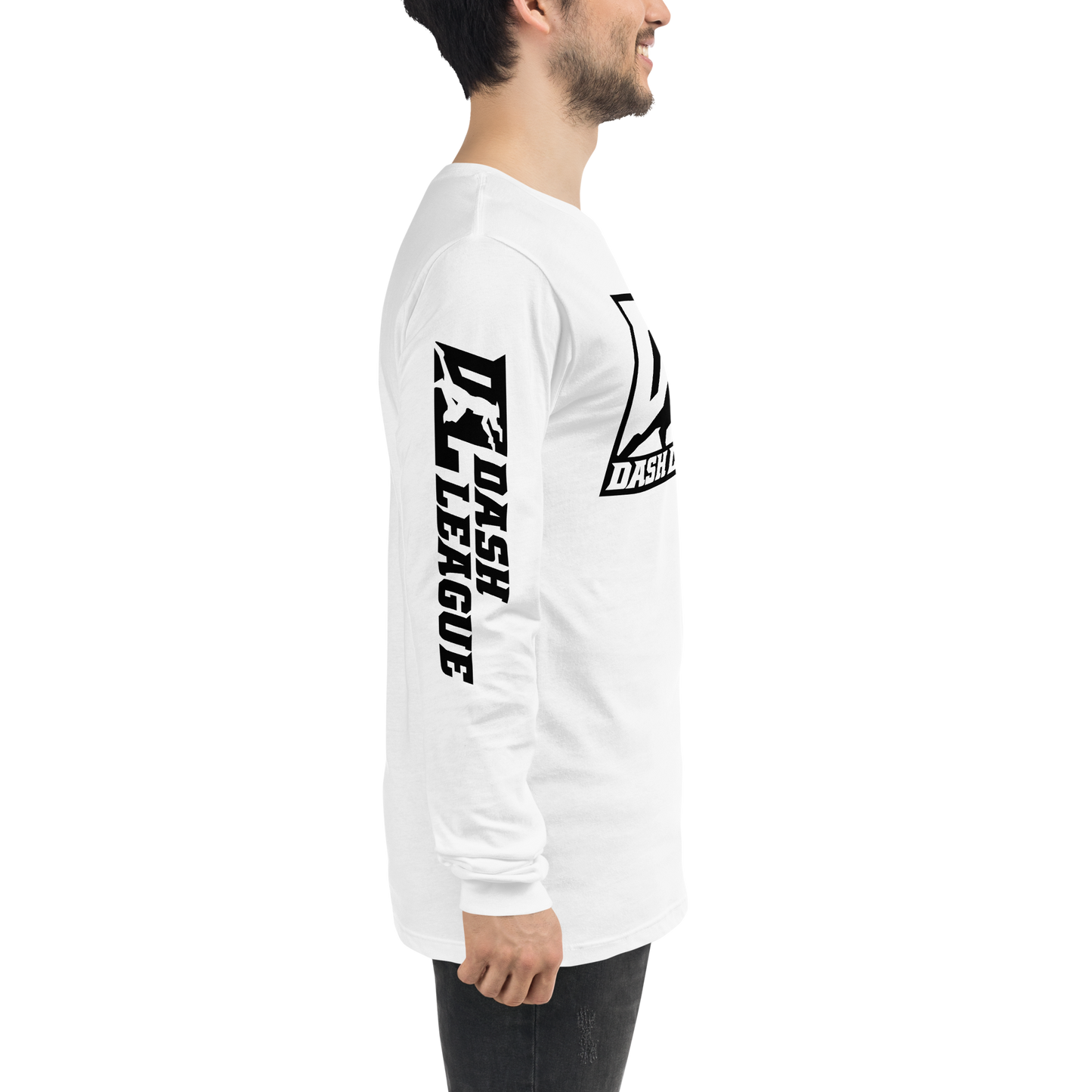 Long Sleeve Shirt Black Outline DL Logo (Front+Sleeves)