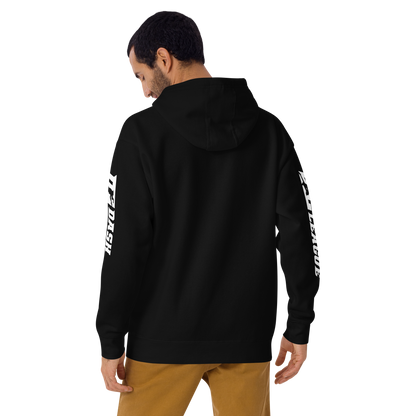 Hoodie White Outline DL Logo (Front+Sleeves)