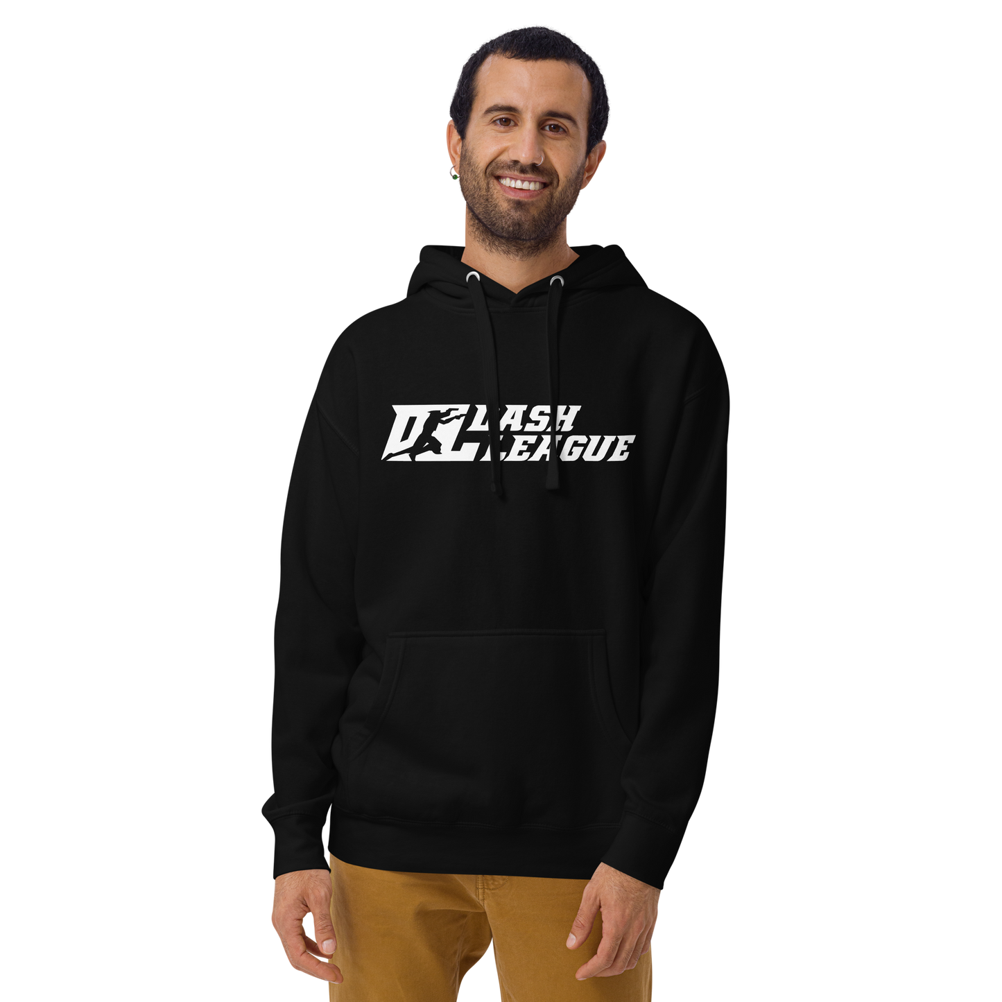 Hoodie White Wide DL Logo