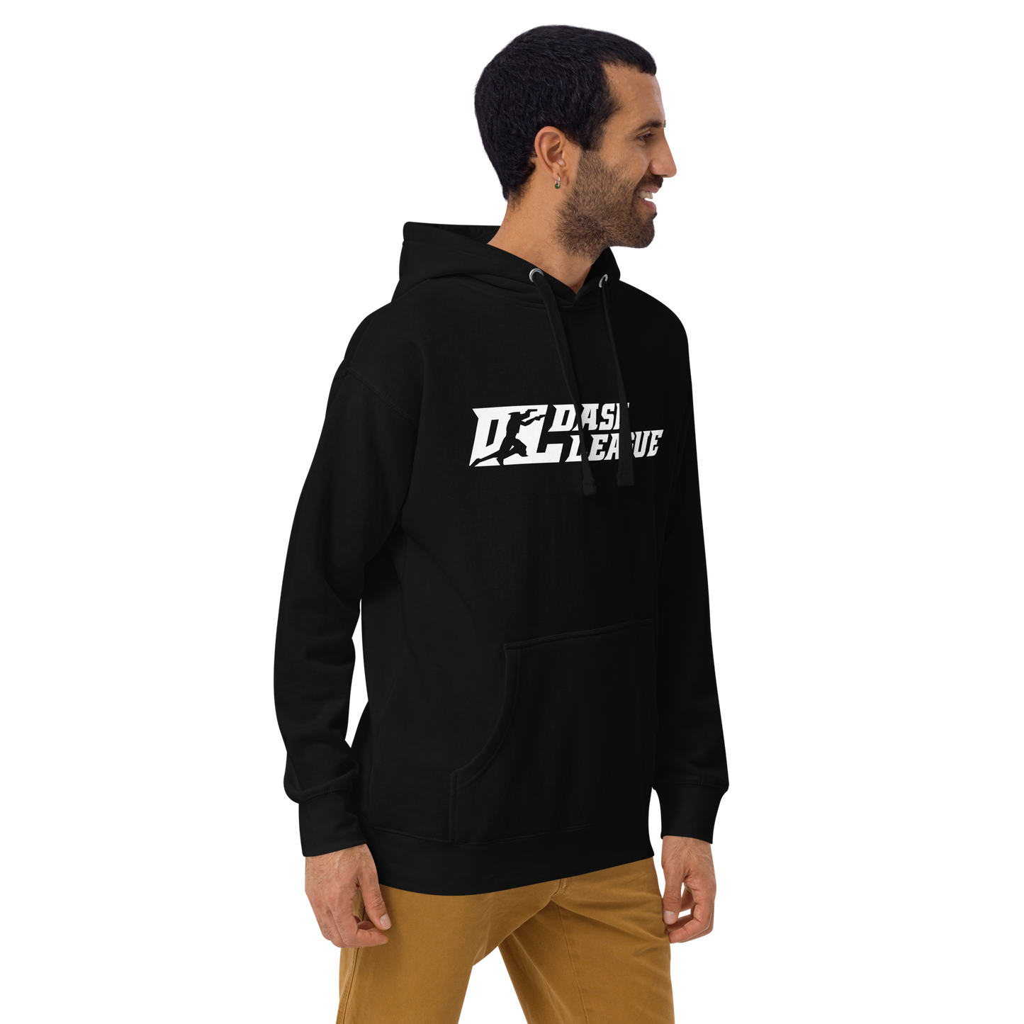 Hoodie White Wide DL Logo