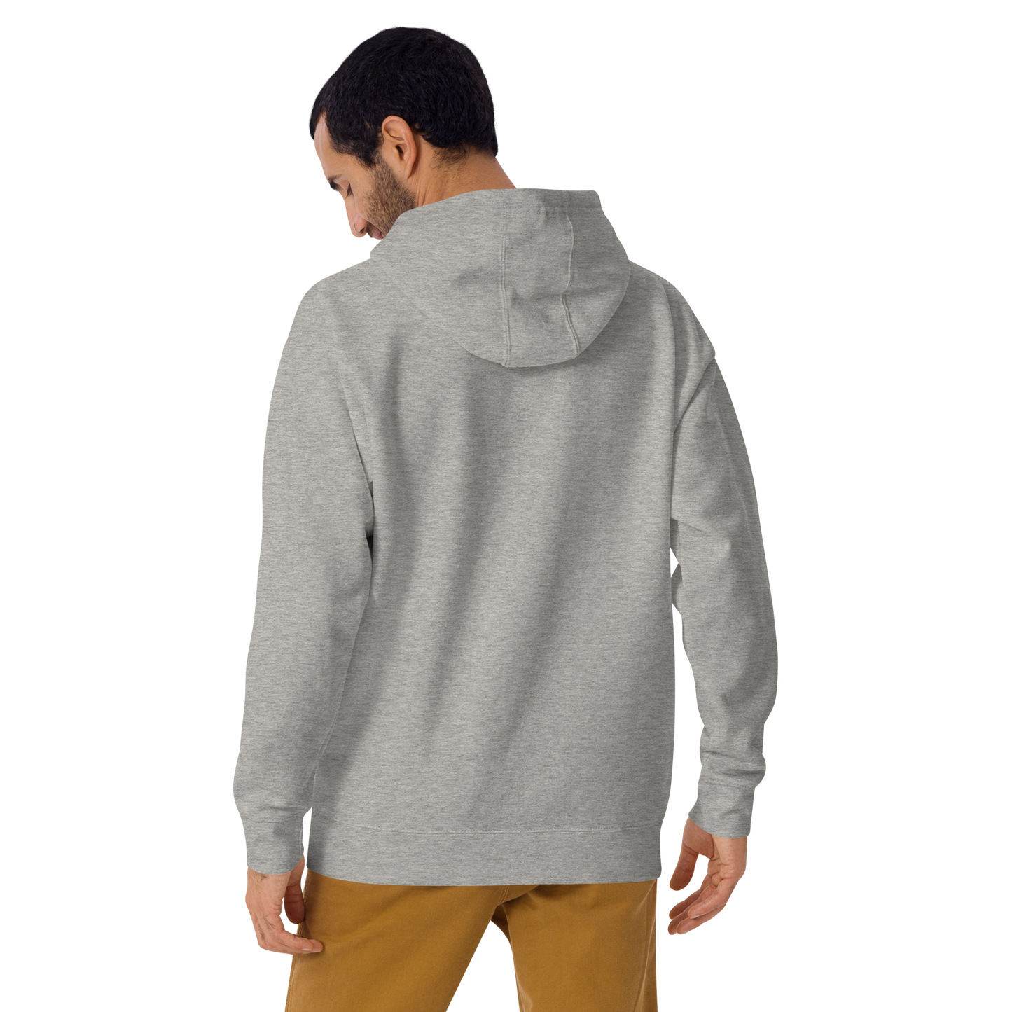 Sudadera unisex con capucha de color blanco y logotipo DL