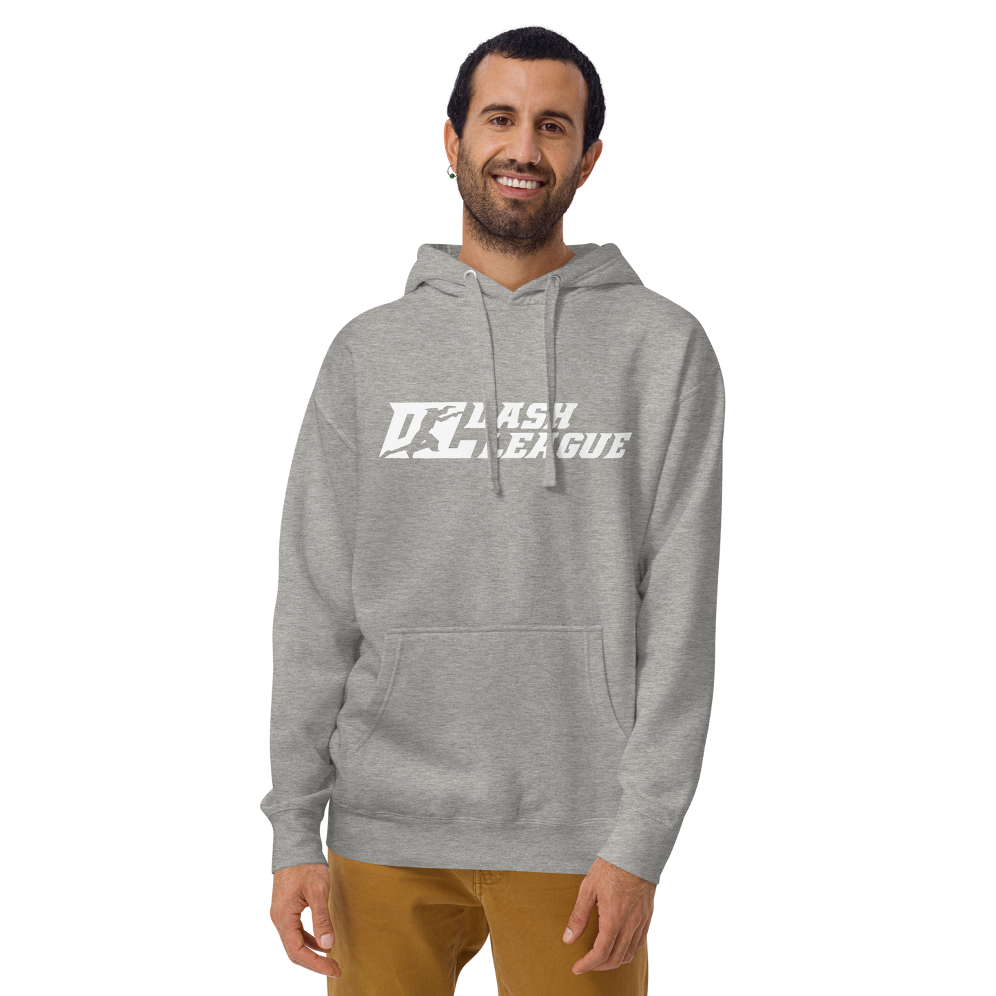 Hoodie White Wide DL Logo