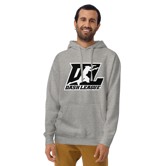 Hoodie Black with White Outline DL Logo