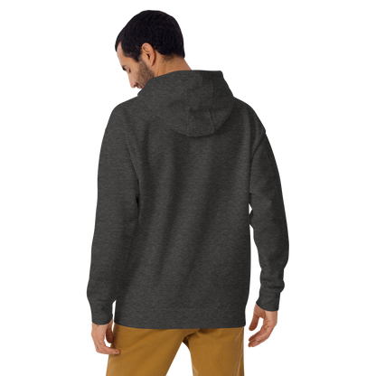 Sudadera unisex con capucha de color blanco y logotipo DL