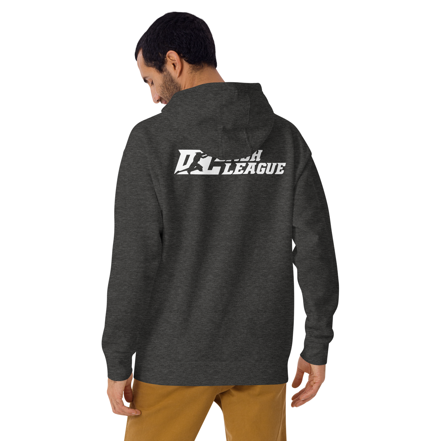 Hoodie White Outline DL Logo (Front+Back)