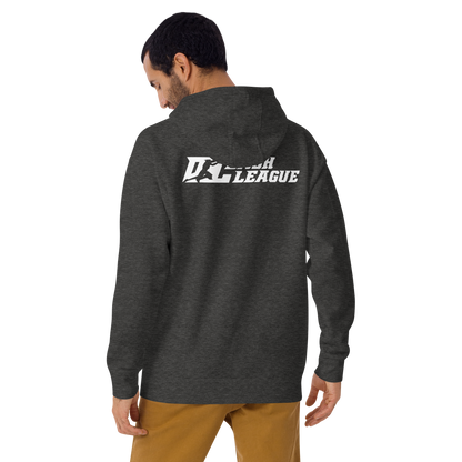 Hoodie White Outline DL Logo (Front+Back)