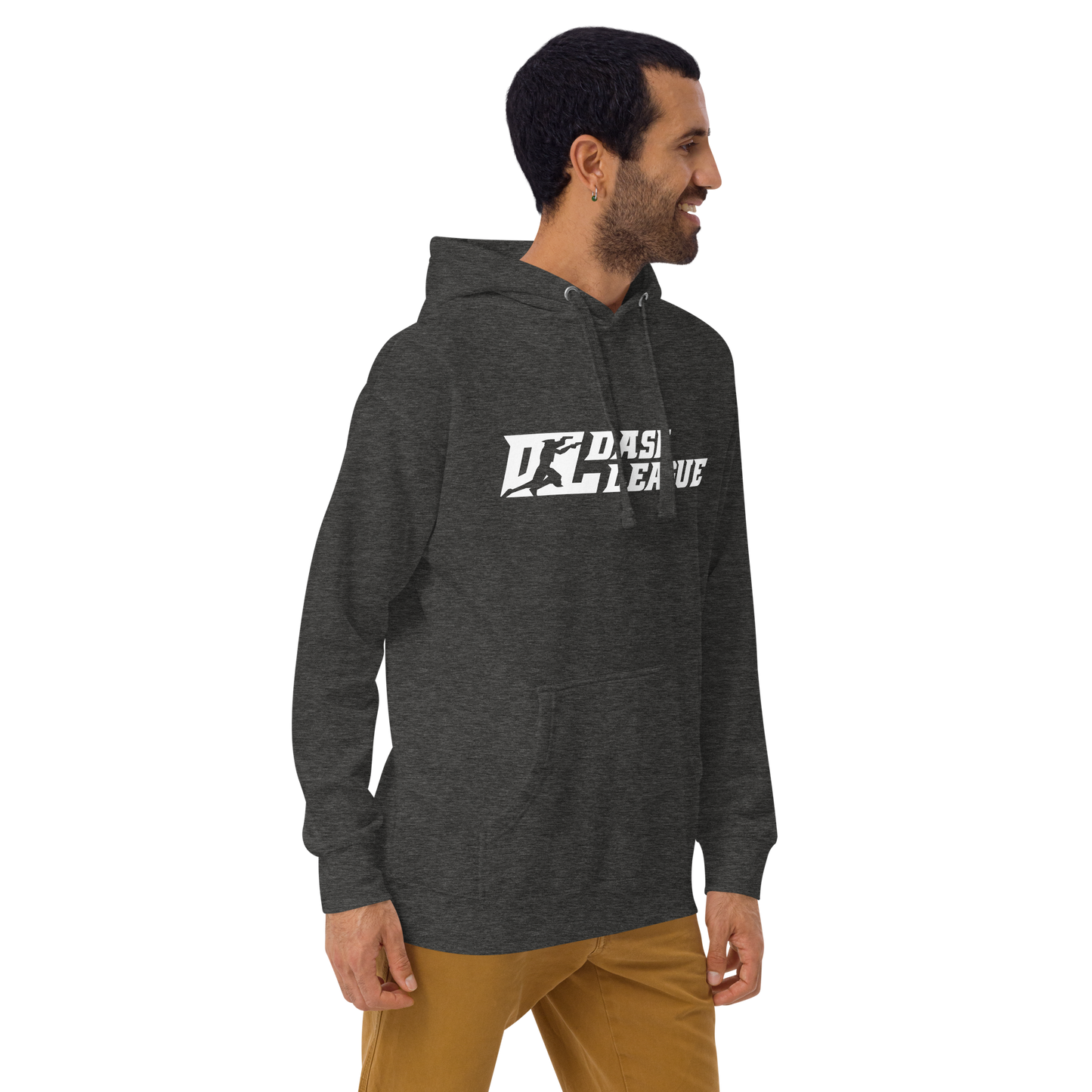 Hoodie White Wide DL Logo