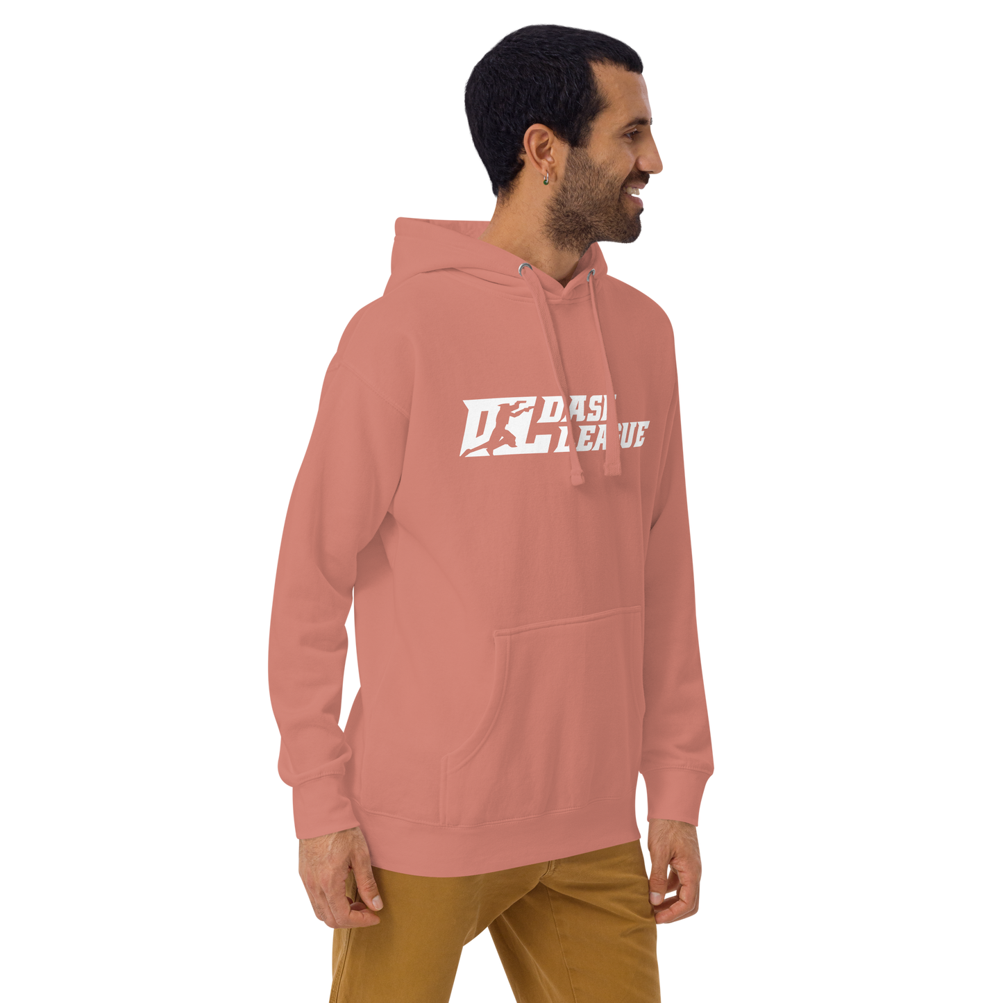 Hoodie White Wide DL Logo