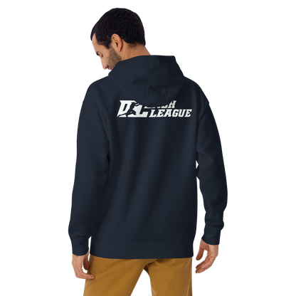 Hoodie White Outline DL Logo (Front+Back)