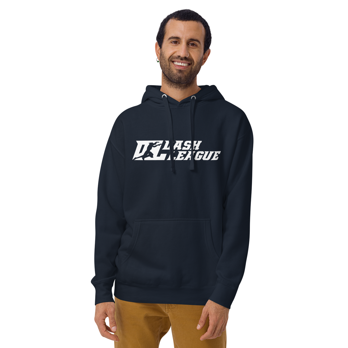 Hoodie White Wide DL Logo