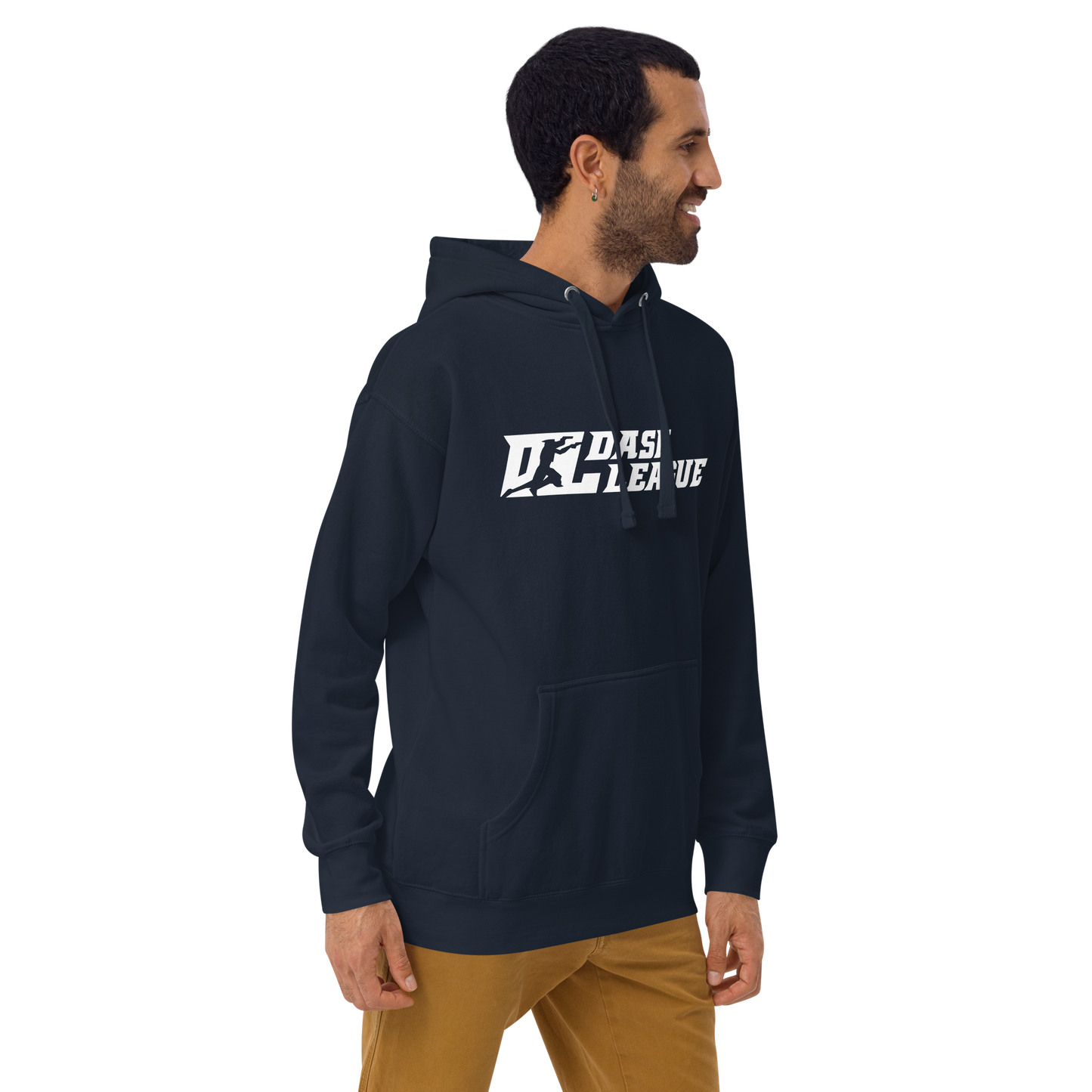 Hoodie White Wide DL Logo