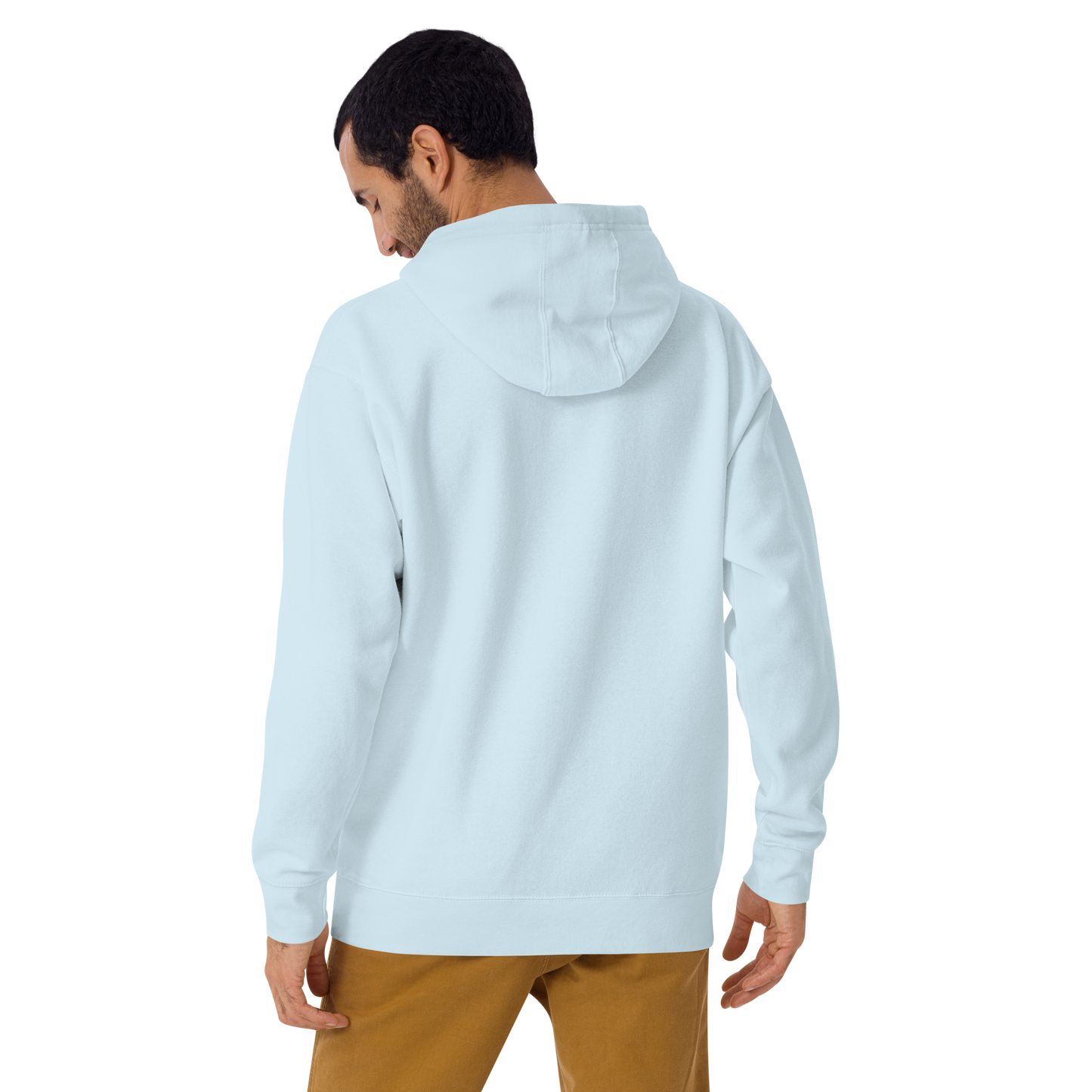 Sudadera unisex con capucha de color blanco y logotipo DL