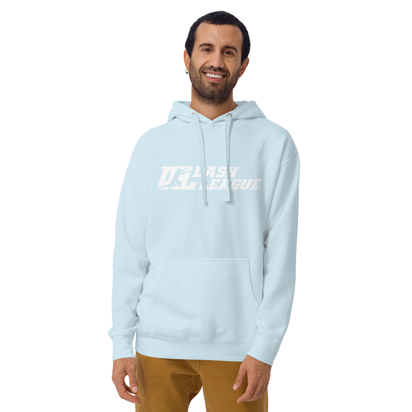 Hoodie White Wide DL Logo